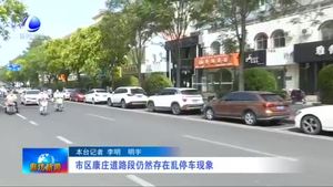 市區(qū)康莊道路段仍然存在亂停車現象
